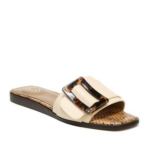 Sam Edelman Inez Slide Sandal in Sand w Tortoise Buckle - size 8